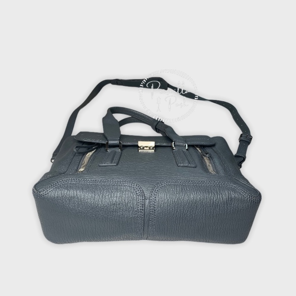 3.1 Phillip Large Grey Leather Silver Pashli Tote - Picture 6 of 16